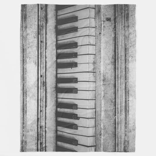 Piano Instrument Fleece Blanket (Voorkant)