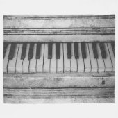 Piano Instrument Fleece Blanket (Voorkant (Horizontaal))