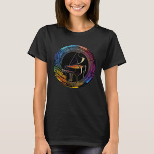 Piano Instrument voor Pianist Muzikant Toetsenbord T-shirt