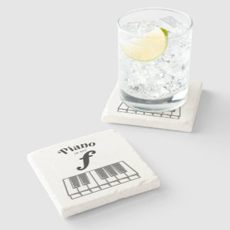 Piano is mijn forte grappige Piano-sleutels Pianis Stenen Onderzetter