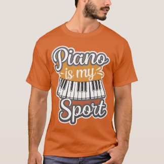 Piano is mijn sport jongen t-shirt