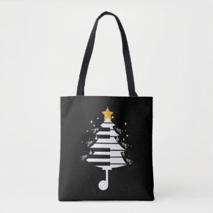 Piano Kerstboom Pianist Muziek Muzikant Gift Draagtas