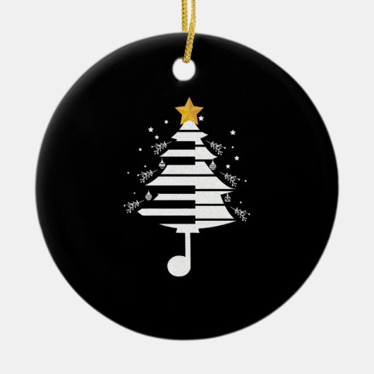 Piano Kerstboom Pianist Muziek Muzikant Gift Keramisch Ornament (Voorkant)