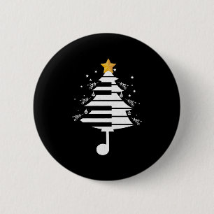 Piano Kerstboom Pianist Muziek Muzikant Gift Ronde Button 5,7 Cm