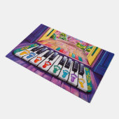 Piano Key Voetafdrukken Deurmat (Schuin)