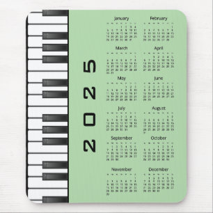Piano Keyboard 2025 Kalender Mousepad Muismat