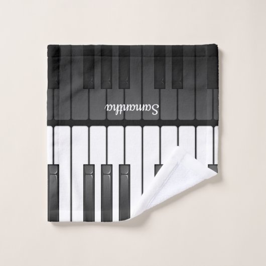 Piano Keyboard Design Bath Towel Set Bad Handdoek (Wasdoekje)