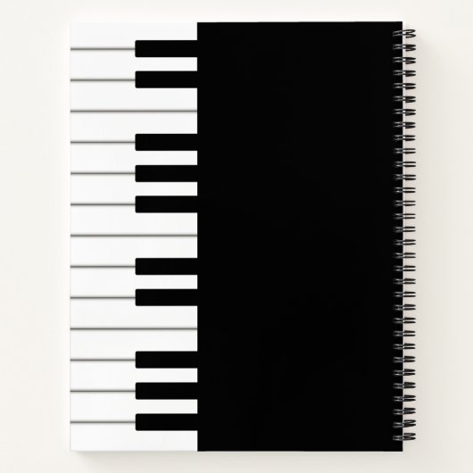 Piano Keyboard Elegant Persoonlijk Musician's Notitieboek (Achterkant)