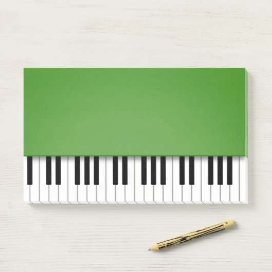 Piano Keyboard Fun Green Music Post-it® Notes (Op bureau)