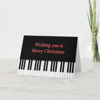 Piano Keyboard Keys Christmas Card Feestdagen Kaart