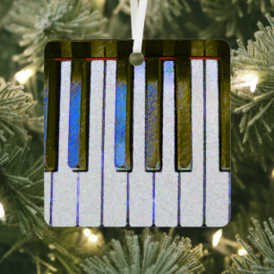 Piano Keyboard Metal Ornament