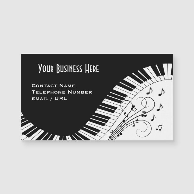 Piano Keyboard Music Design Carte de visite (Devant)