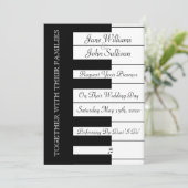 Piano Keyboard Music Faire-part de mariage (Debout devant)