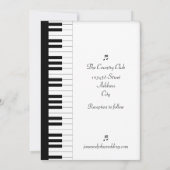 Piano Keyboard Music Faire-part de mariage (Dos)