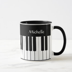 Piano Keyboard Music-gepersonaliseerde computer Mok