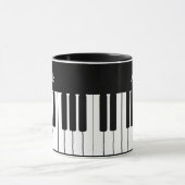 Piano Keyboard Music Personalized Mug Mok (Midden)