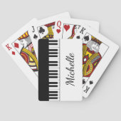 Piano Keyboard Musical Elegant Script Pokerkaarten (Achterkant)