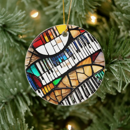 Piano Keyboard Muziekinstrument Keramisch Ornament (Boom)