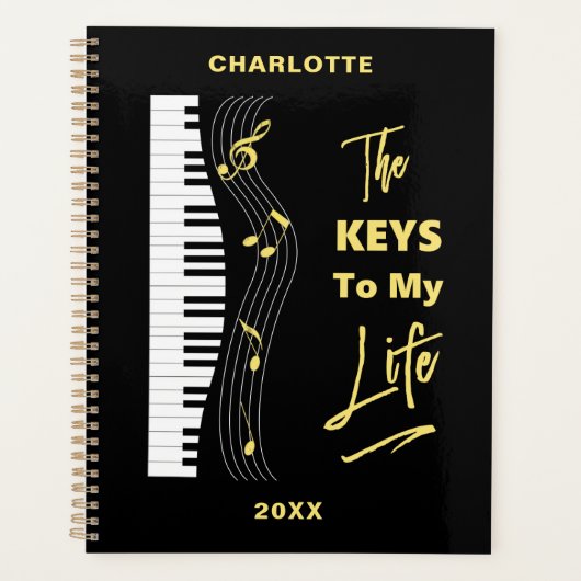 Piano Keyboard Players Fun Music Notes (Devant)