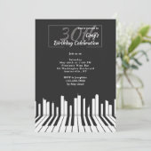 Piano Keys 2 Anniversaire Fête Invitation (Debout devant)