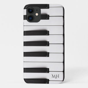 Piano Keys aangepaste monogram telefoondoosjes iPhone 11 Hoesje