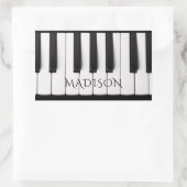 Piano Keys aangepaste naam stickers (Tas)