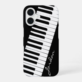 Piano Keys | Angled | Customizable iPhone 16 Hoesje