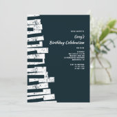 Piano Keys Anniversaire Fête Invitation (Debout devant)