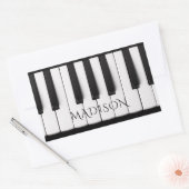 Piano Keys autocollants de nom personnalisé (Enveloppe)