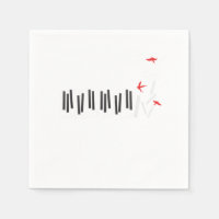 Piano Keys Birds Pianist Musician Muzieknoten Gift