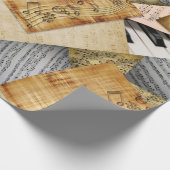 Piano Keys blad Muzieknotities Cadeaupapier (Hoek)