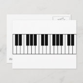 Piano Keys Briefkaart (Voorkant / Achterkant)