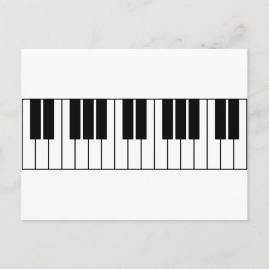 Piano Keys Briefkaart (Voorkant)
