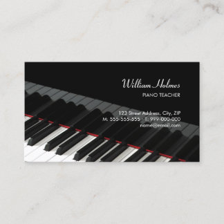 Piano Keys carte de visite de musique