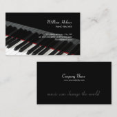 Piano Keys carte de visite de musique (Devant / Derrière)