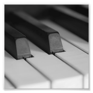 Piano Keys Closeup Foto Afdruk