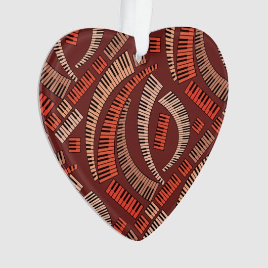 Piano Keys Curved Ceramic Ornament (voorkant)