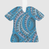 Piano Keys Curved Ceramic Ornament (voorkant)