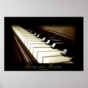 PIANO KEYS "Ga je dromen na" Art Poster