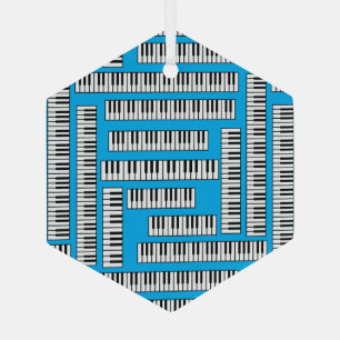 Piano Keys Glas Ornament
