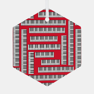Piano Keys Glas Ornament