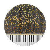 Piano Keys Gold Polka Dots Pattern Snijplank (Voorkant)