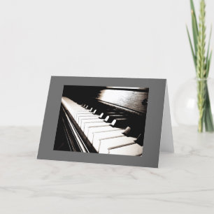 Piano Keys Grey Border Note Kaart