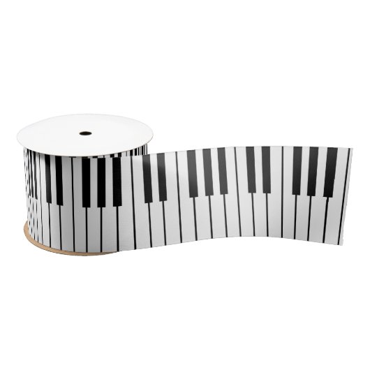 Piano Keys ivoor wit en zwart Lint (Spoel)
