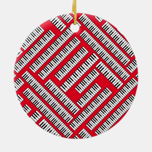 Piano Keys Keramisch Ornament (Achterkant)