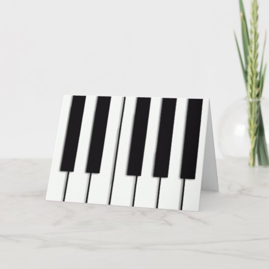 Piano Keys Kerst Kaart (Voorkant)