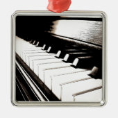 Piano Keys Macro Metalen Ornament (Voorkant)