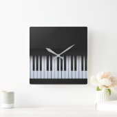 Piano Keys Modern Vierkante Klok (Huis)