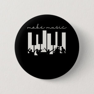 Piano Keys Musician Band Orchestra Music Teacher Ronde Button 5,7 Cm