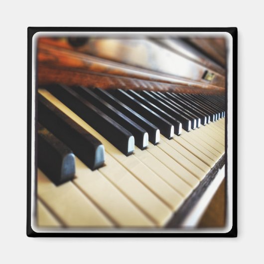 Piano Keys Musique Cadeaux Carré Frigo Magnet (Devant)